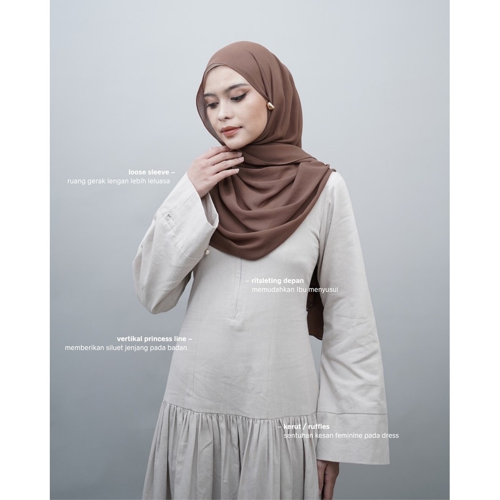 Evolvere-Arum Dress Linen Simple Elegant