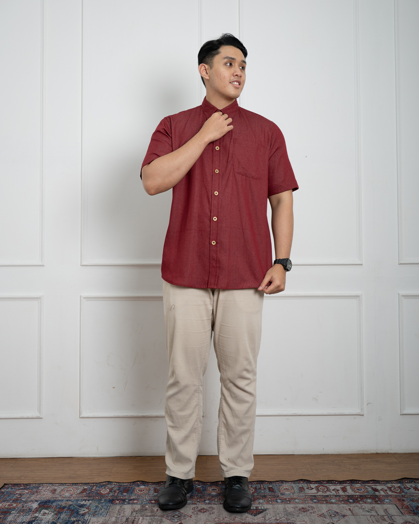 Evolvere - KAI Shirt Kemeja Denim Dewasa Lengan Pendek