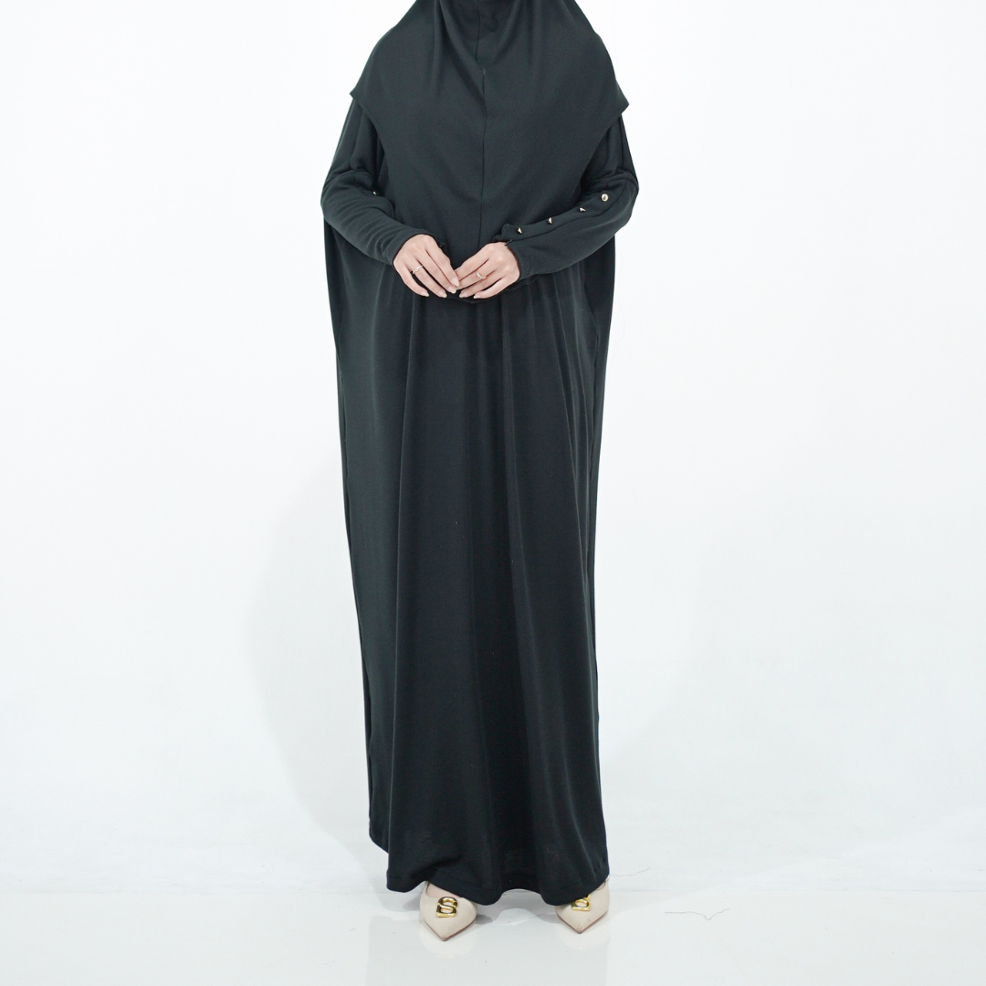 Evolvere - Mecca Abaya Muslim Rib Knit ( Abaya saja)
