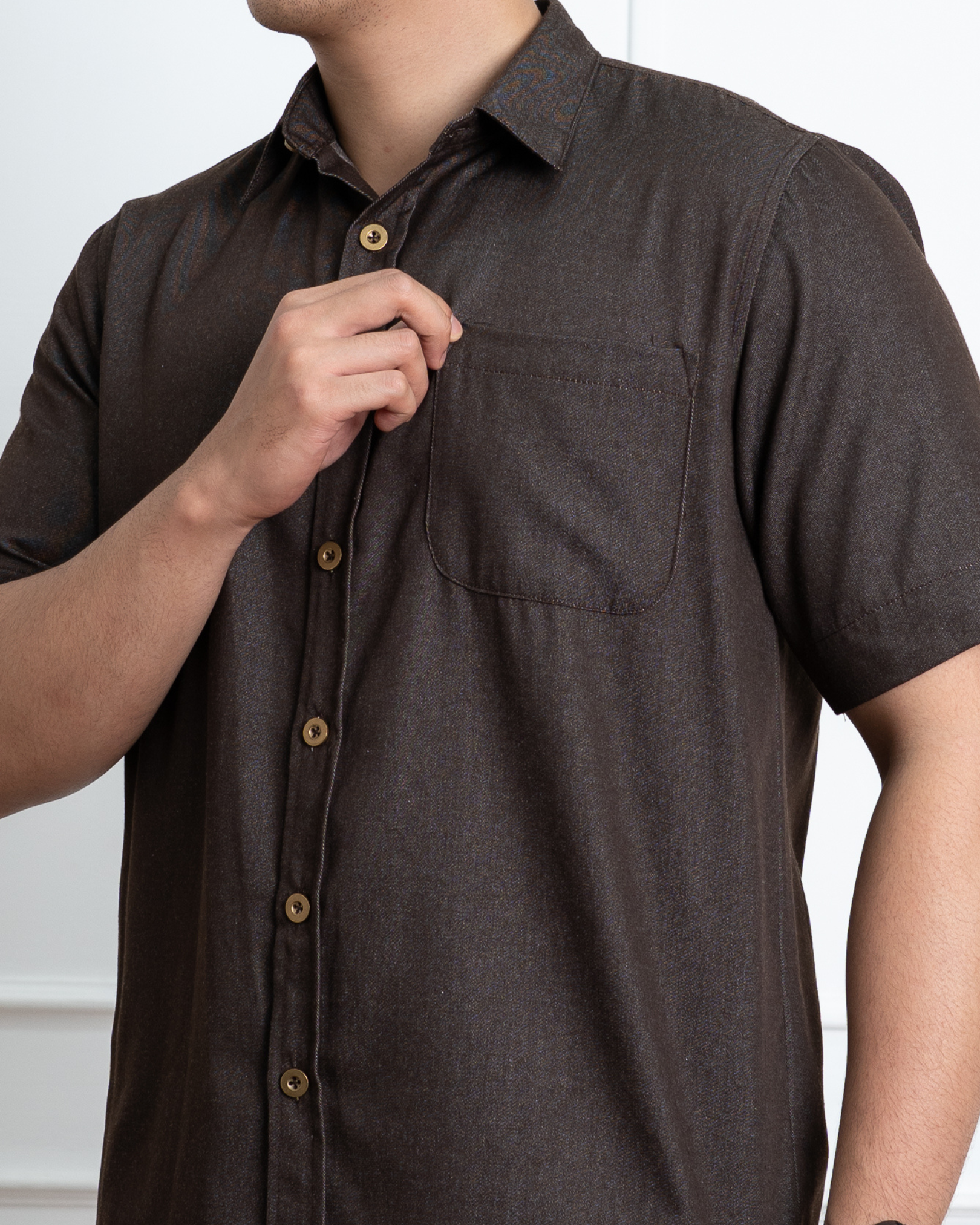 Evolvere - KAI Shirt Kemeja Denim Dewasa Lengan Pendek