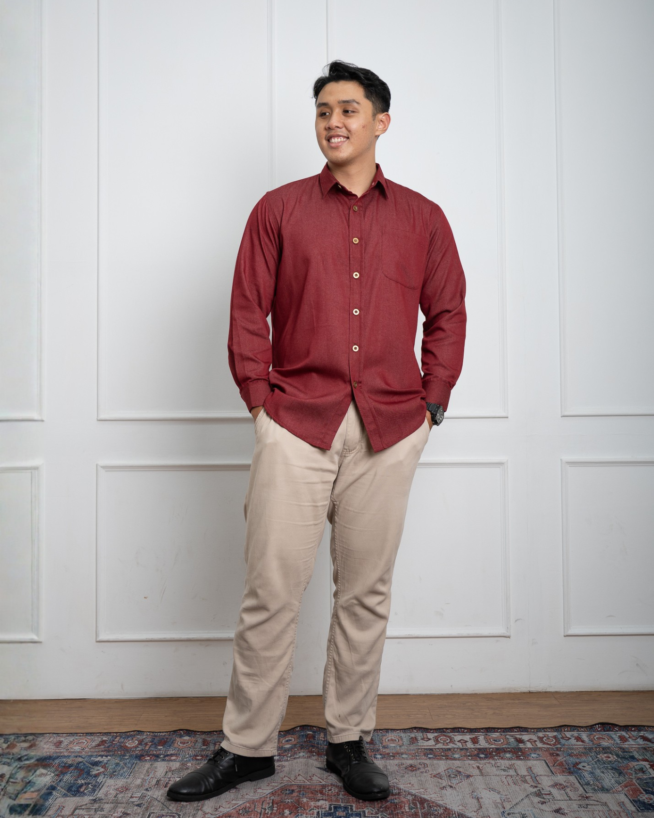 Evolvere - DHARMA Shirt Kemeja Denim Dewasa Lengan Panjang