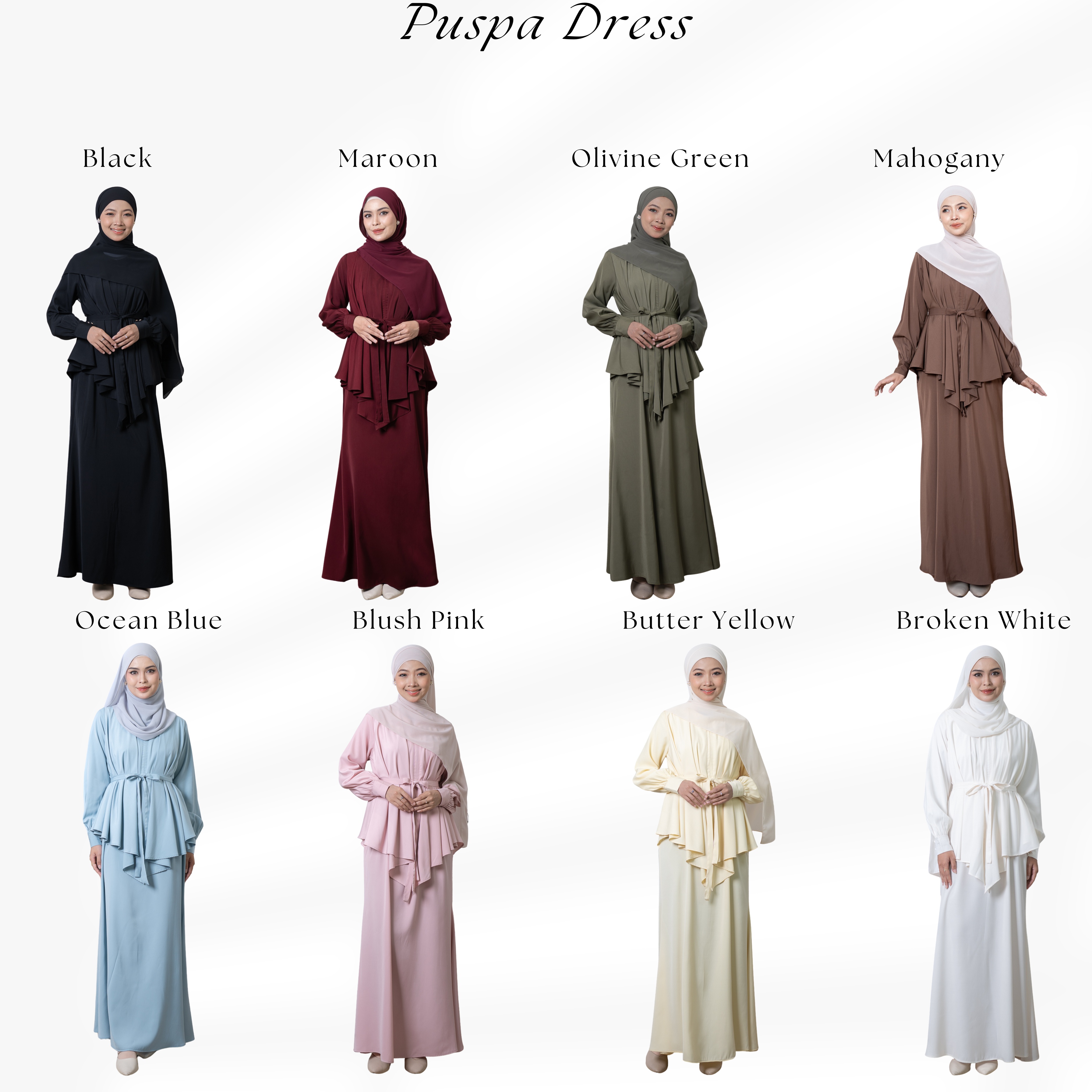 Evolvere - Puspa Dress Simple Elegant / Gamis Lebaran