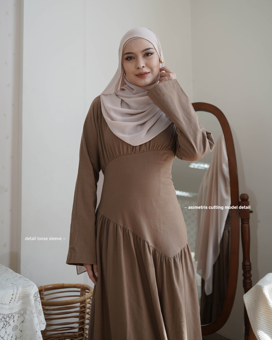 Evolvere - Rosella Dress Gamis Simple Kekinian Baju Lebaran Elegant