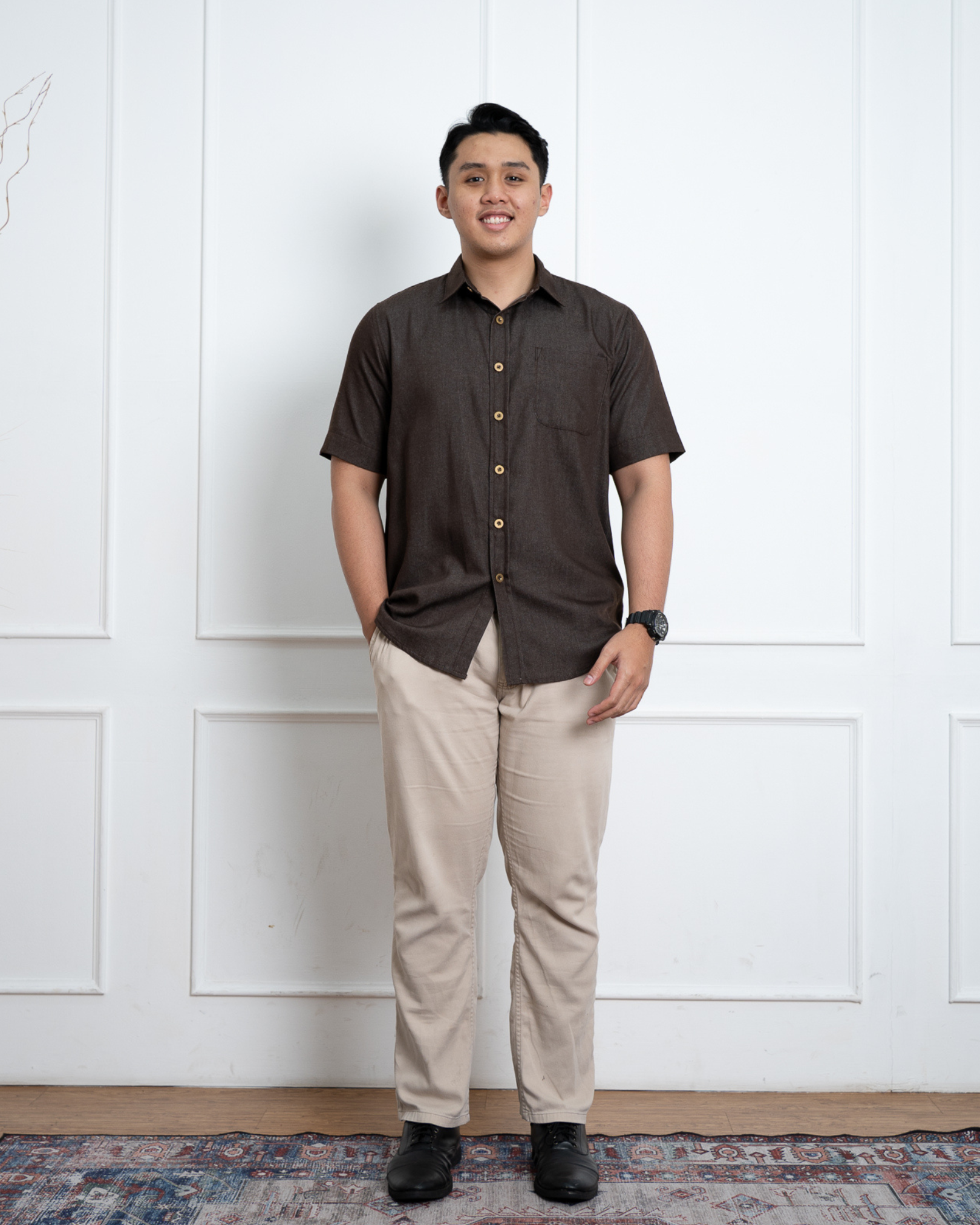 Evolvere - KAI Shirt Kemeja Denim Dewasa Lengan Pendek