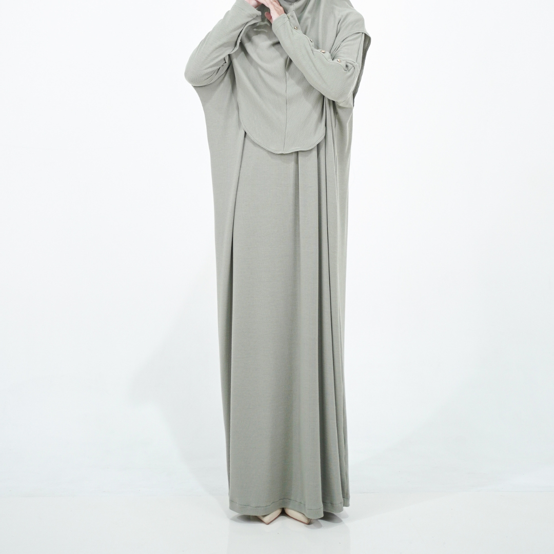 Evolvere - Mecca Abaya Muslim Rib Knit ( Abaya saja)