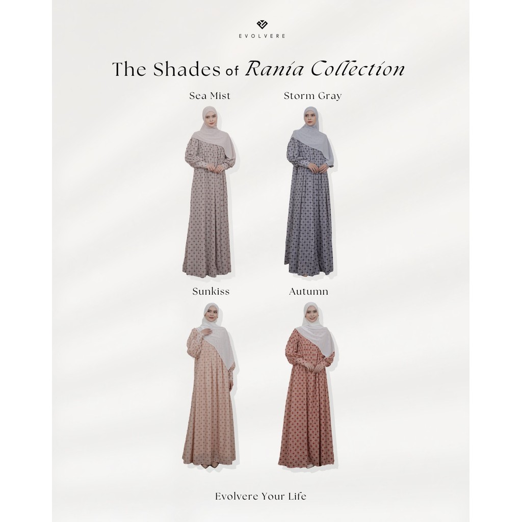 Evolvere - Rania Dress Motif Gamis Lebaran Friendly ( Dress Saja )