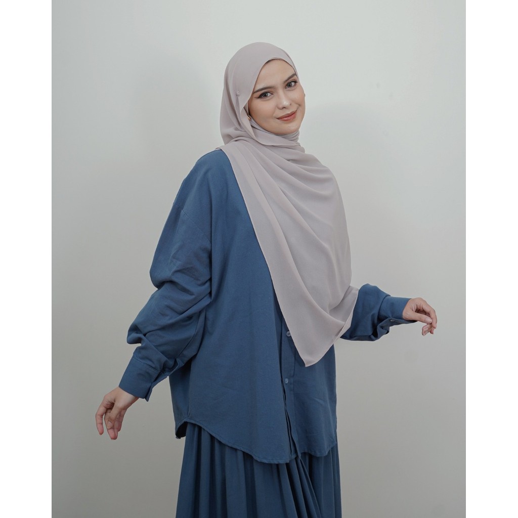 Evolvere - Kayla Shirt Kemeja Linen Oversize Simple For Daily ( KEMEJA SAJA )