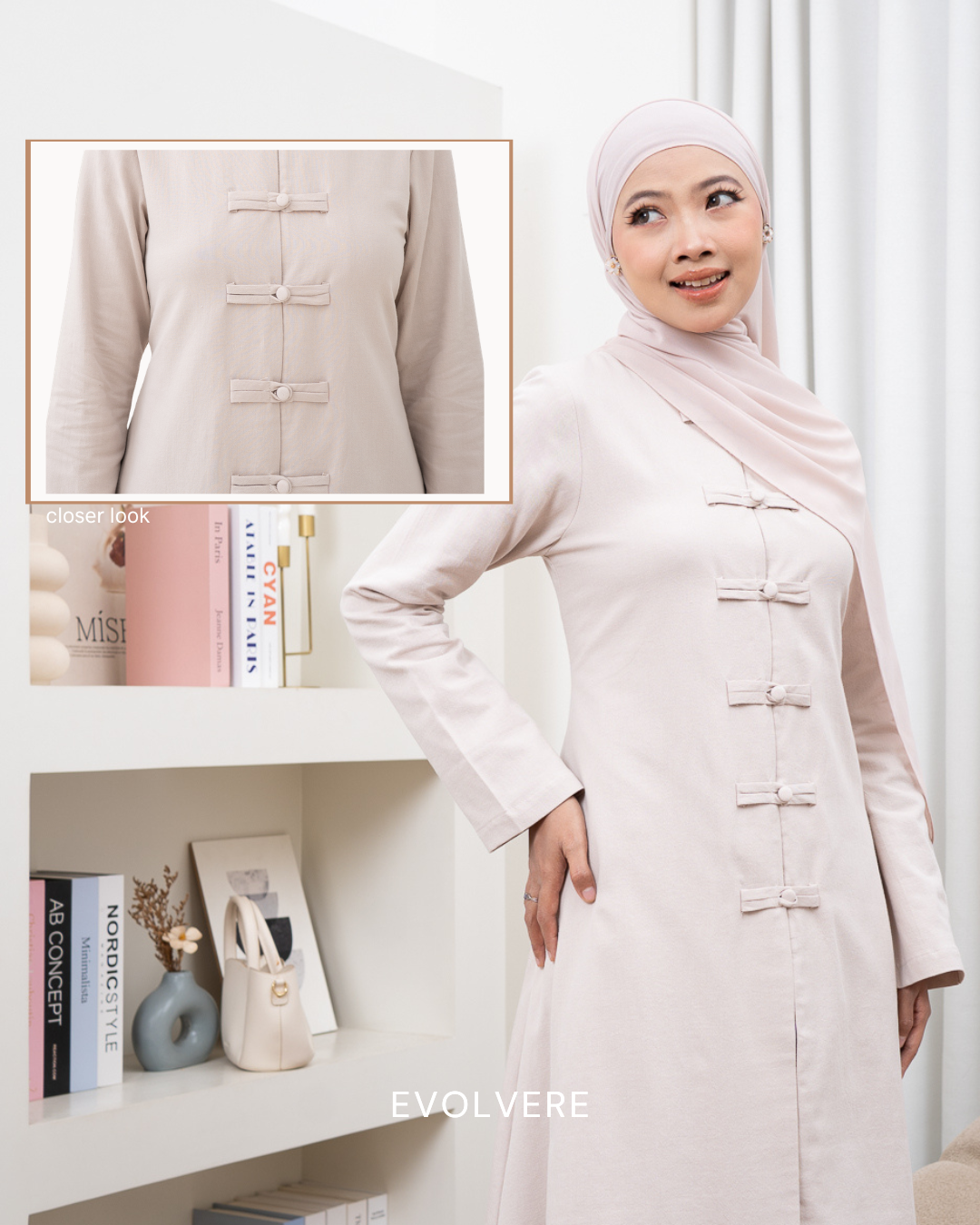 Evolvere - Mey Cheongsam Tunik Lebaran Tunik Wanita ( TUNIK SAJA )