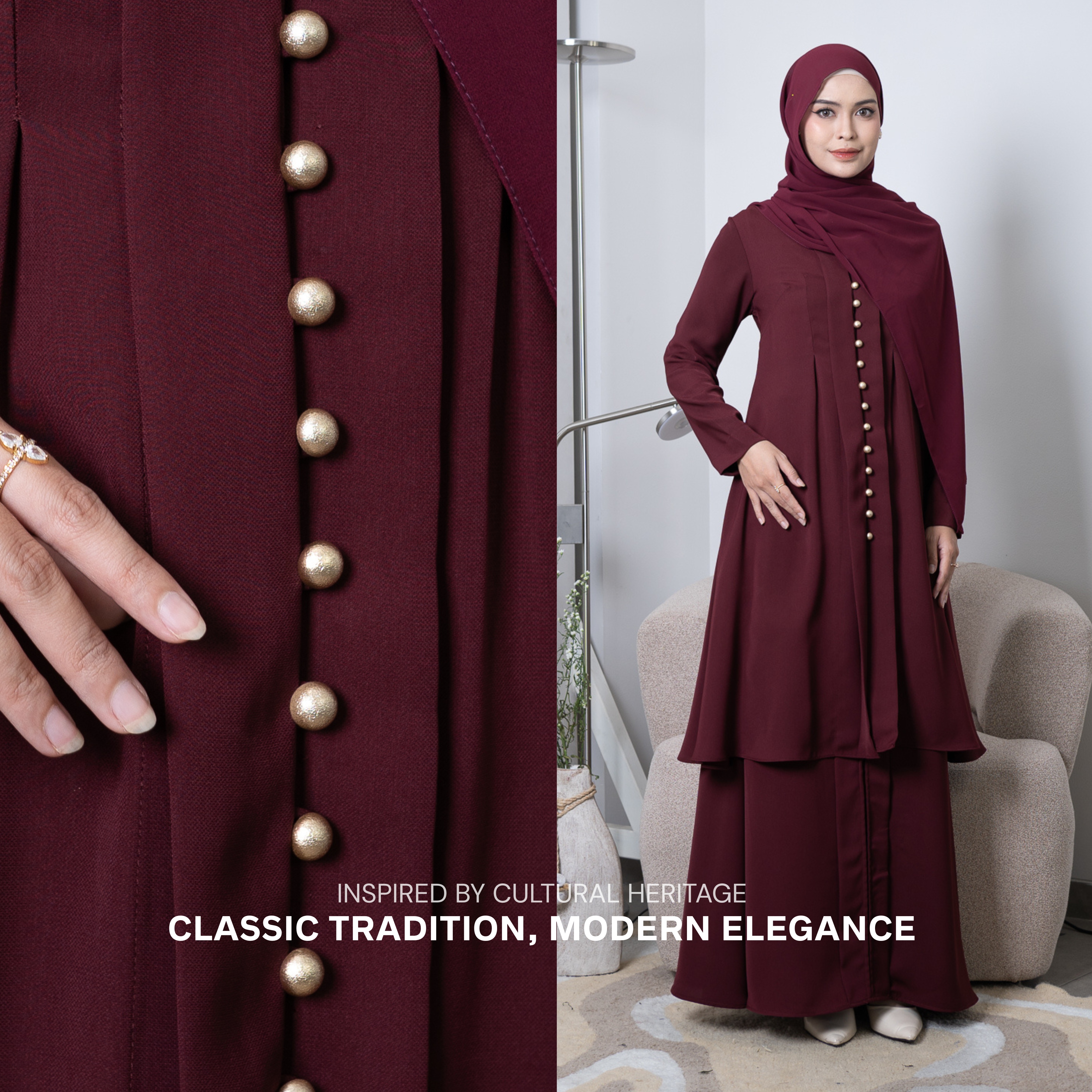 Evolvere - Lily Tunik/ATASAN SAJA/TUNIK SAJA/Kebaya Polos Baju Tunik Wanita Muslim