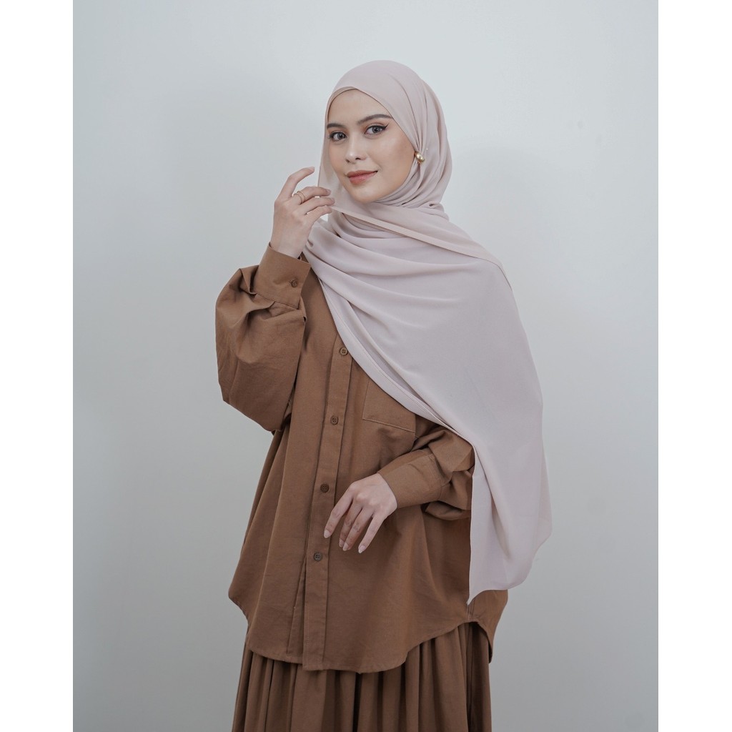 Evolvere - Kayla Shirt Kemeja Linen Oversize Simple For Daily ( KEMEJA SAJA )