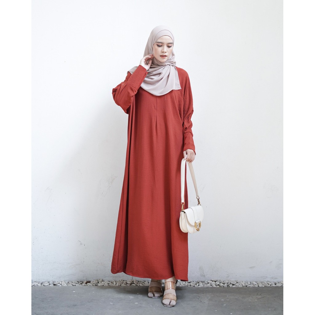 Miza - Shazia Dress Crinckle Fashion Muslim Gamis Wanita Busui Friendly All Size
