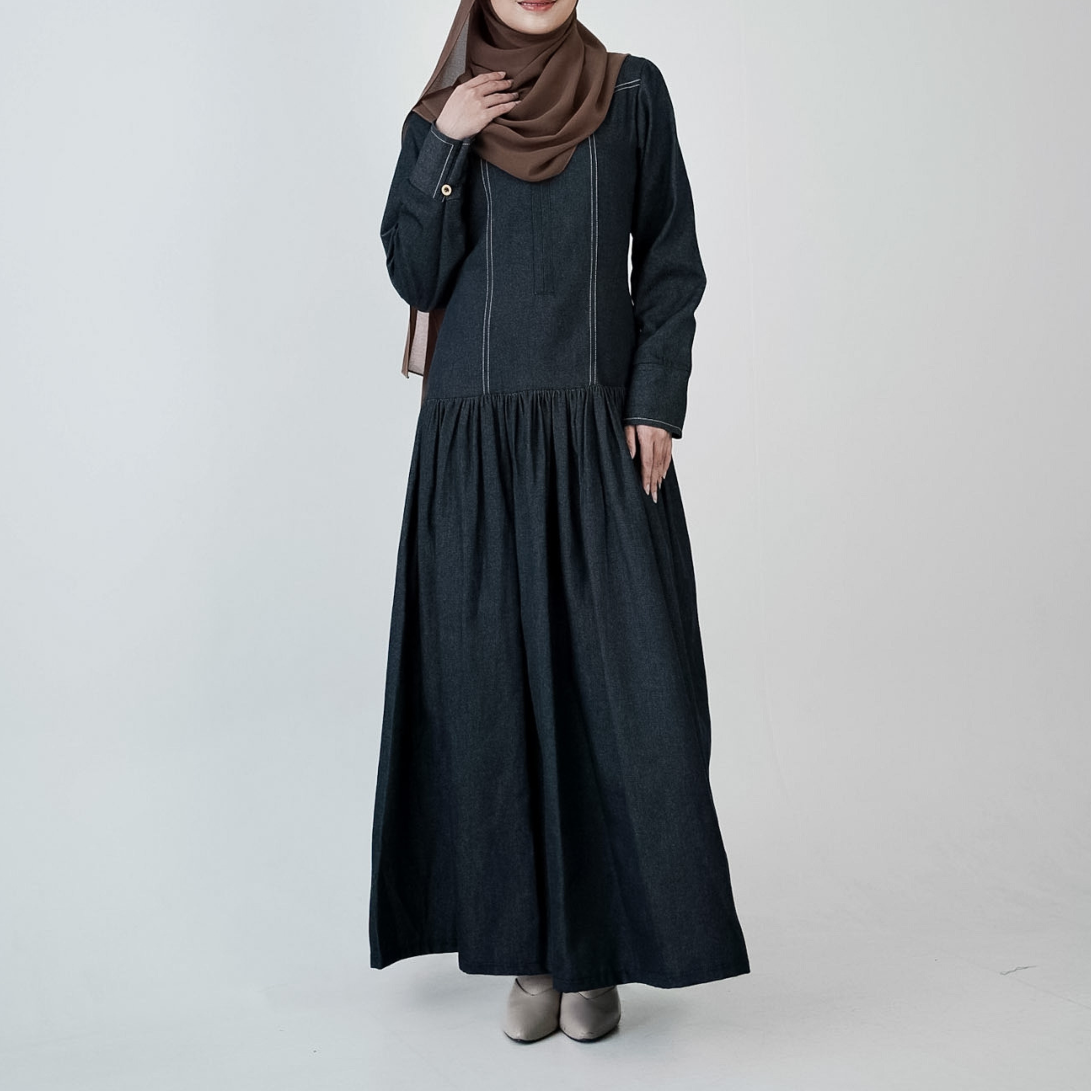 Evolvere - Arum Denim Luxe Gamis Muslim Kekinian