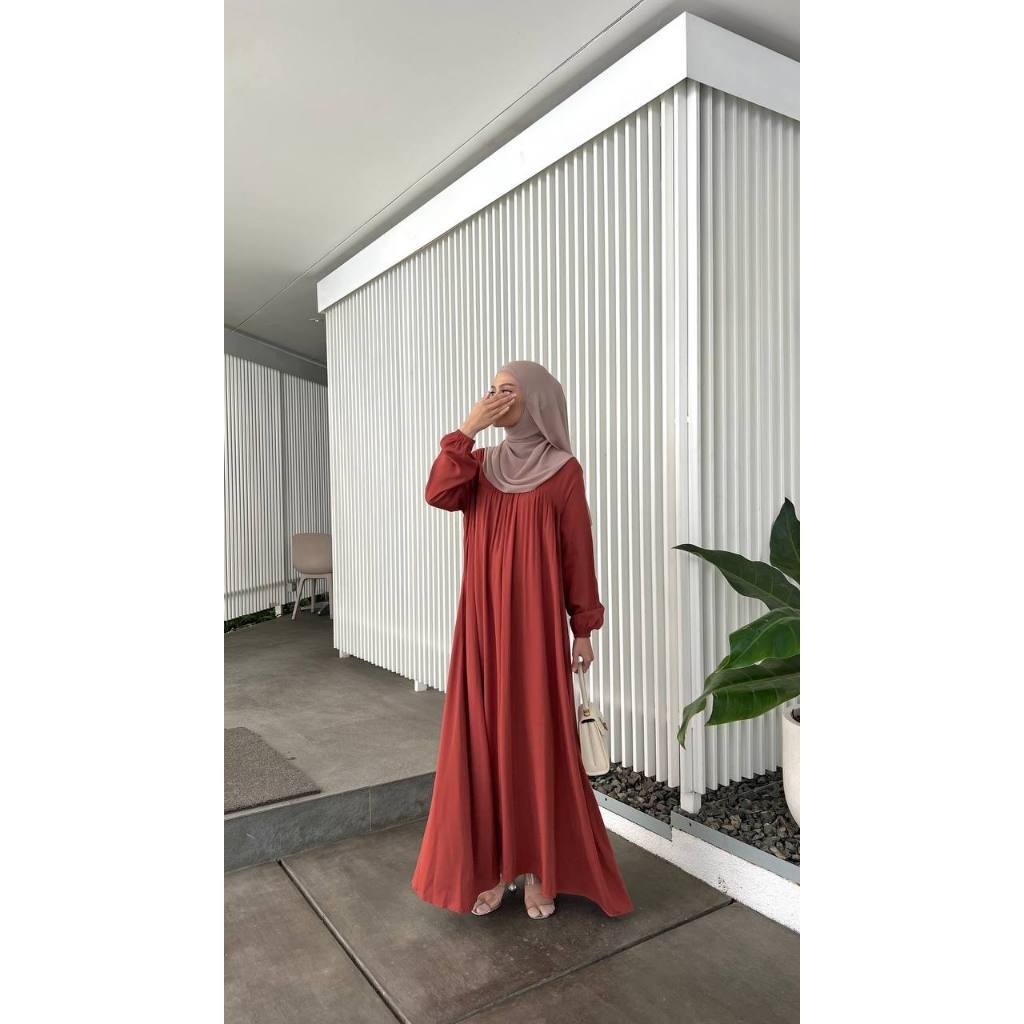 Miza Label - Nashwa Dress Rayon Fashion Muslim Gamis Wanita All Size