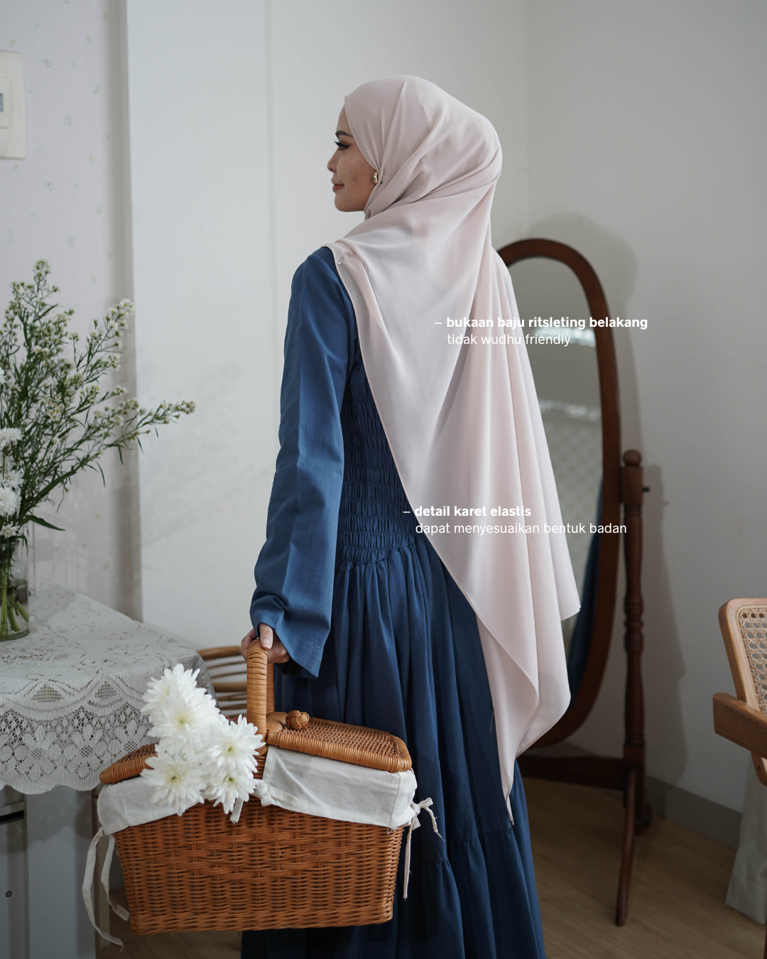 Evolvere - Rosella Dress Gamis Simple Kekinian Baju Lebaran Elegant