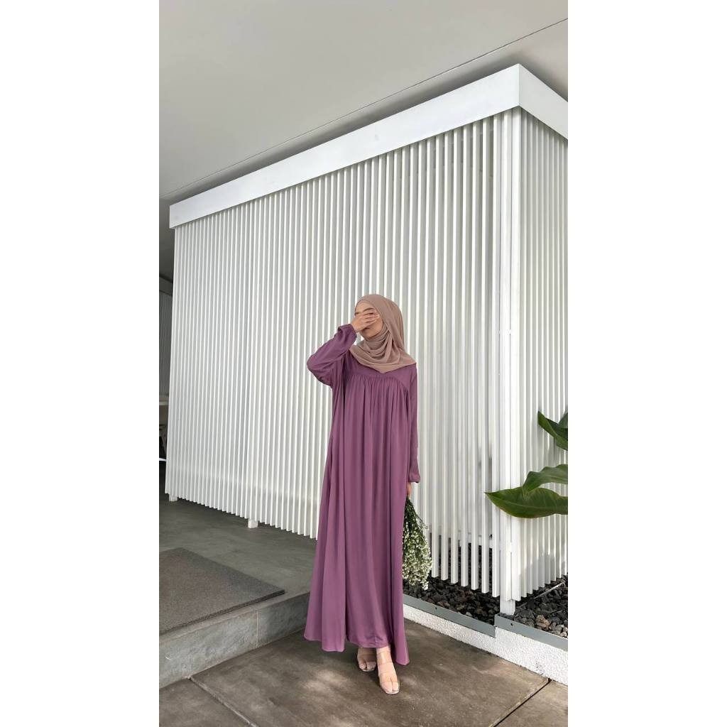 Miza Label - Nashwa Dress Rayon Fashion Muslim Gamis Wanita All Size