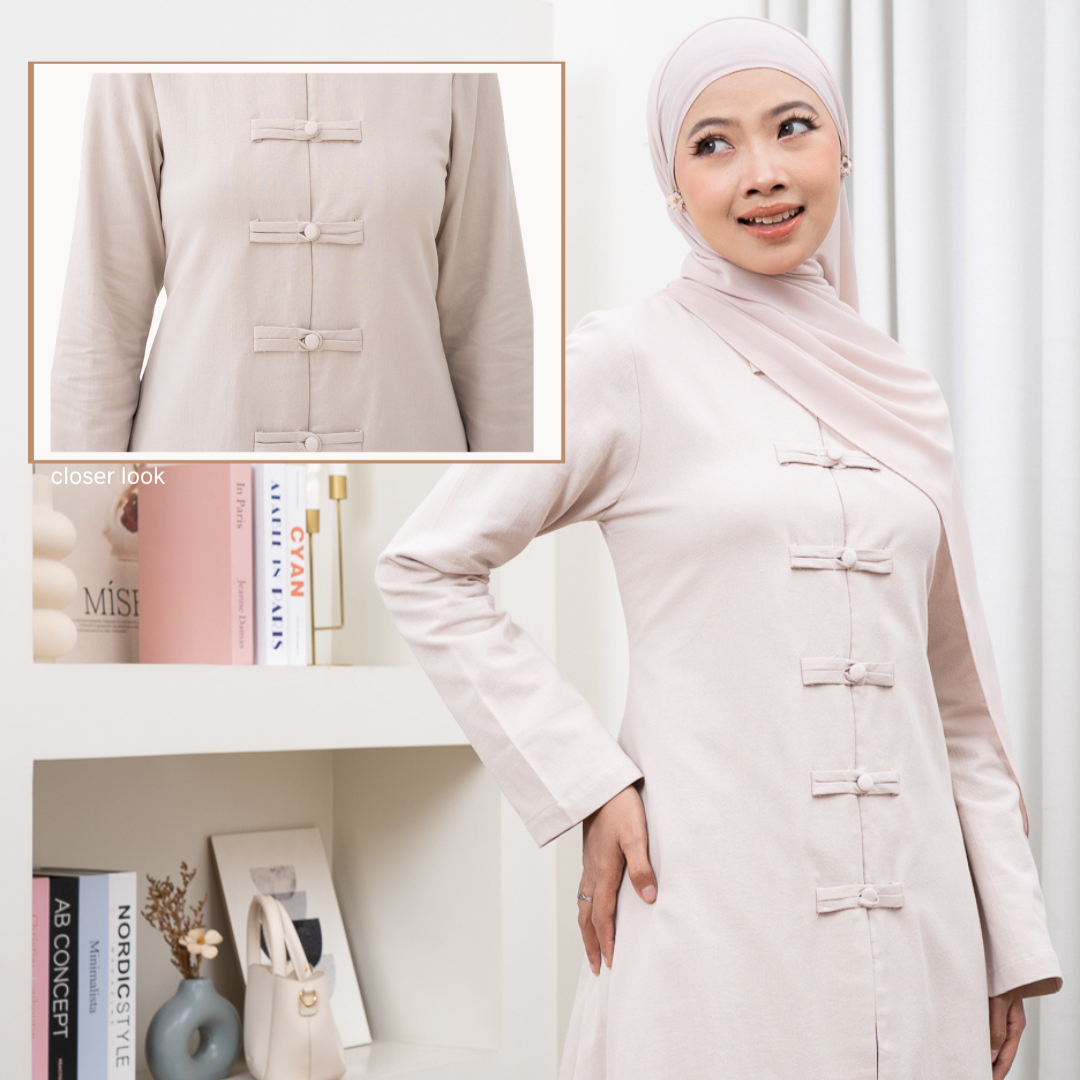 Evolvere - Mey Cheongsam Tunik Saja Tunik Wanita Casual Simple Polos ( TUNIK SAJA )