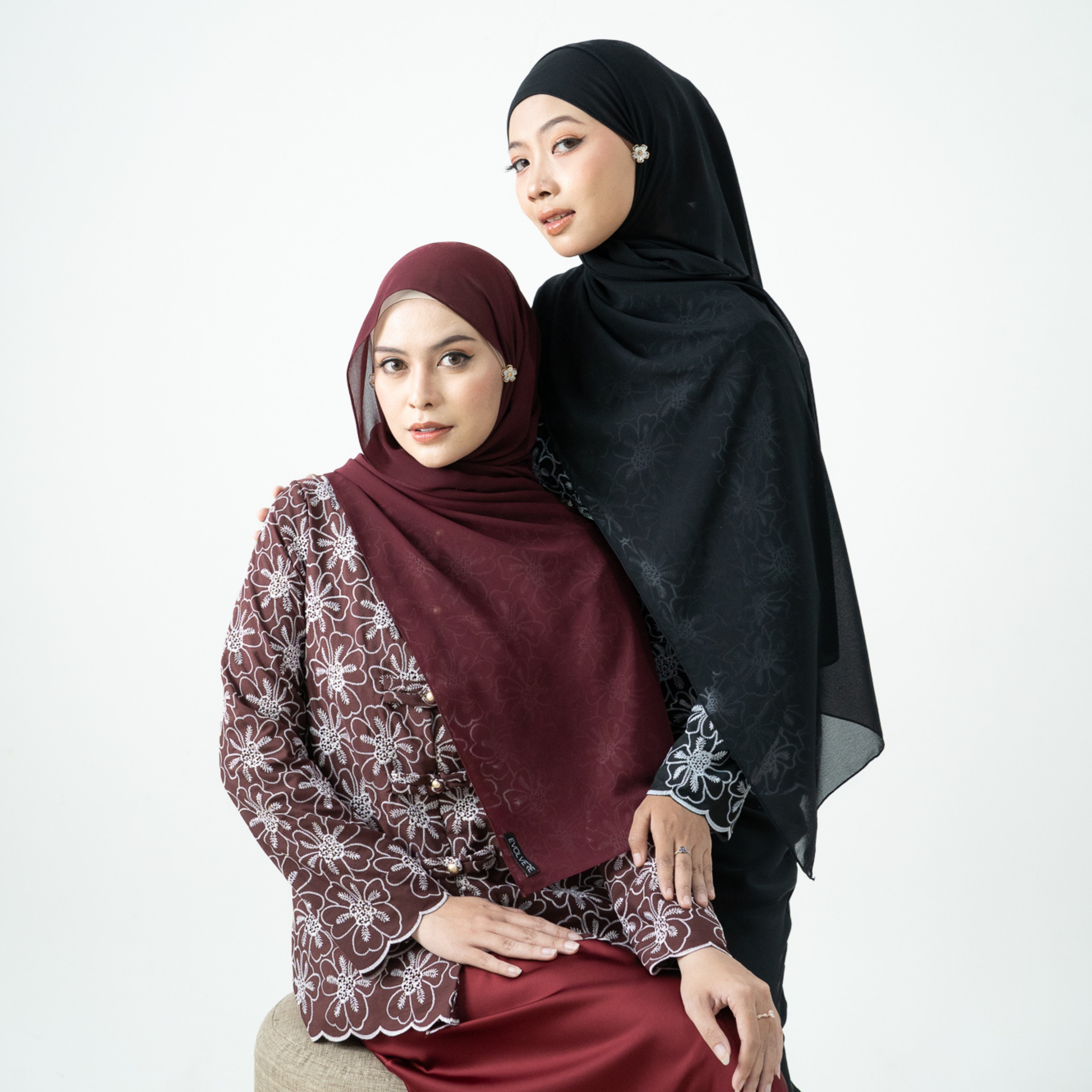 Evolvere - Luna Chongsam atasam Katbol katun bordir atasan Muslim Wanita