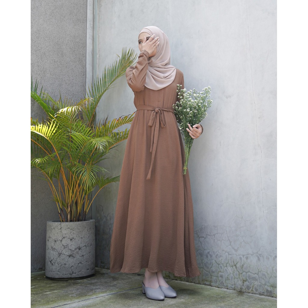Miza - Calla Dress Crinkle Premium Gamis Wanita Simple