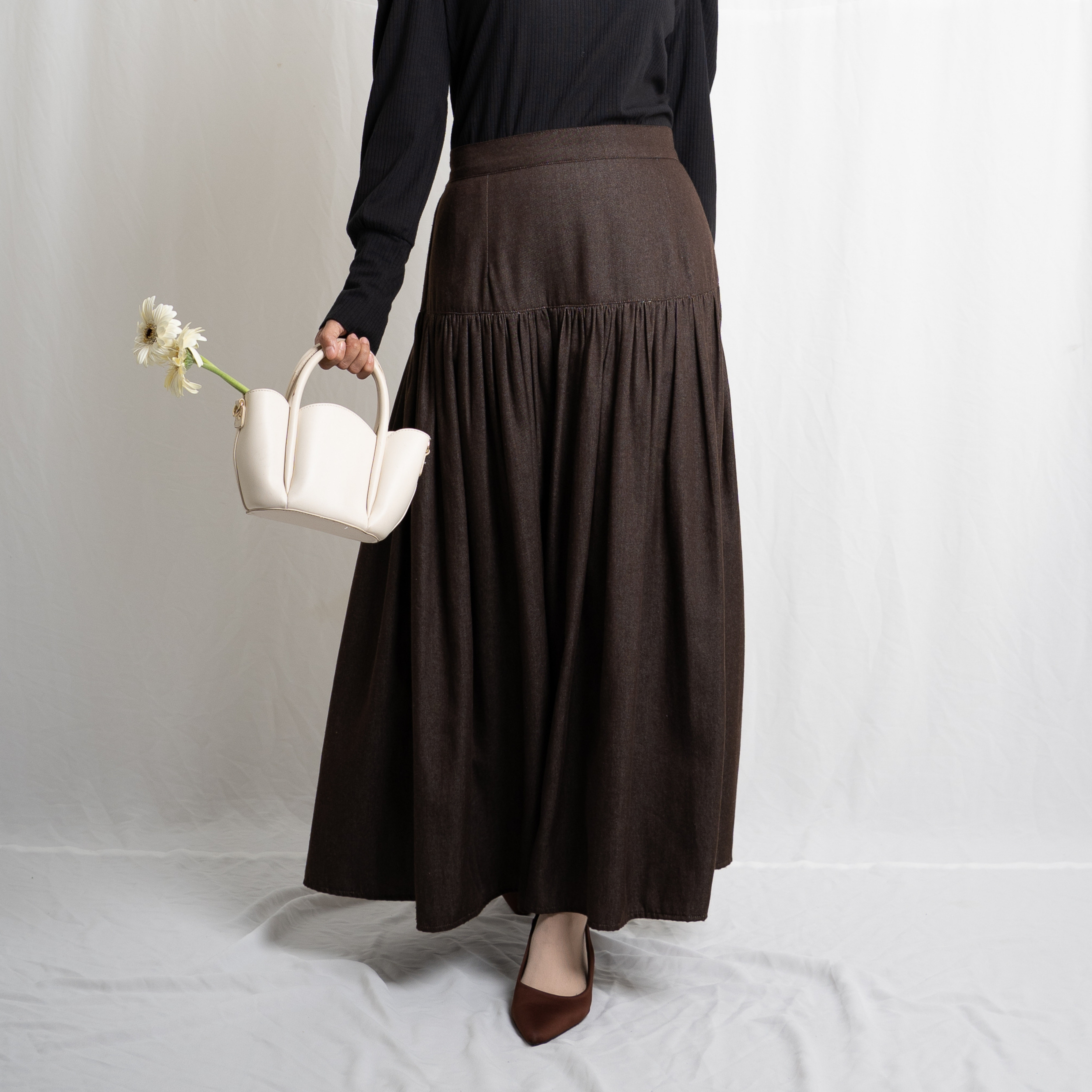 Evolvere - Kayla/Alana Skirt Denim/Rok Denim/Rok Kekinian ( bawahan saja )