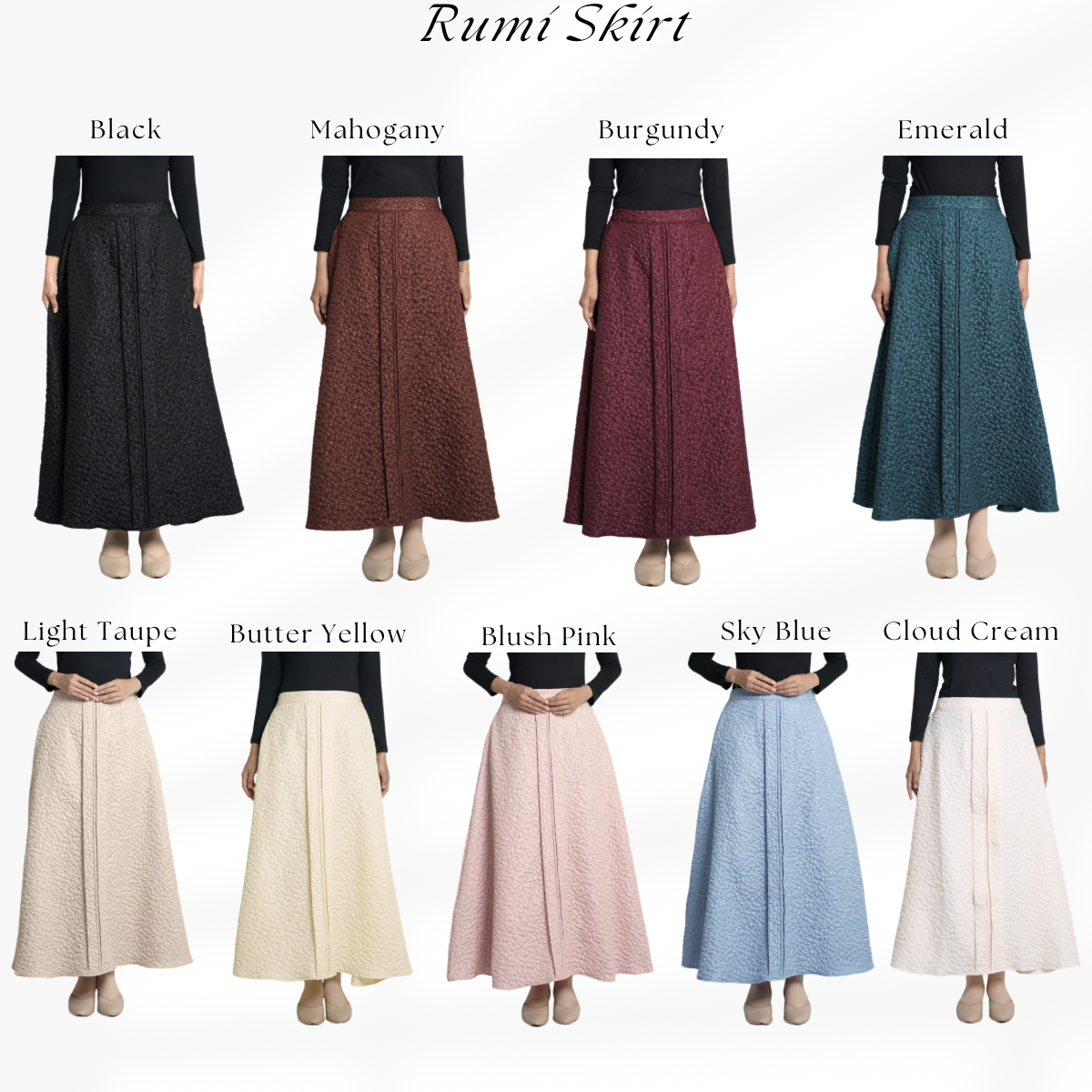 Evolvere - Rumi Rok/ROK SAJA/BAWAHAN SAJA/Rok Kebaya Modern Premium Bawahan Muslim Wanita