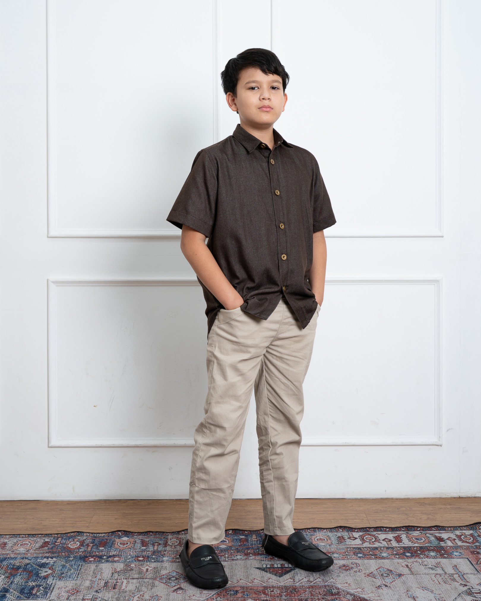 Evolvere - KAI Shirt Kemeja Denim Anak Lengan Pendek