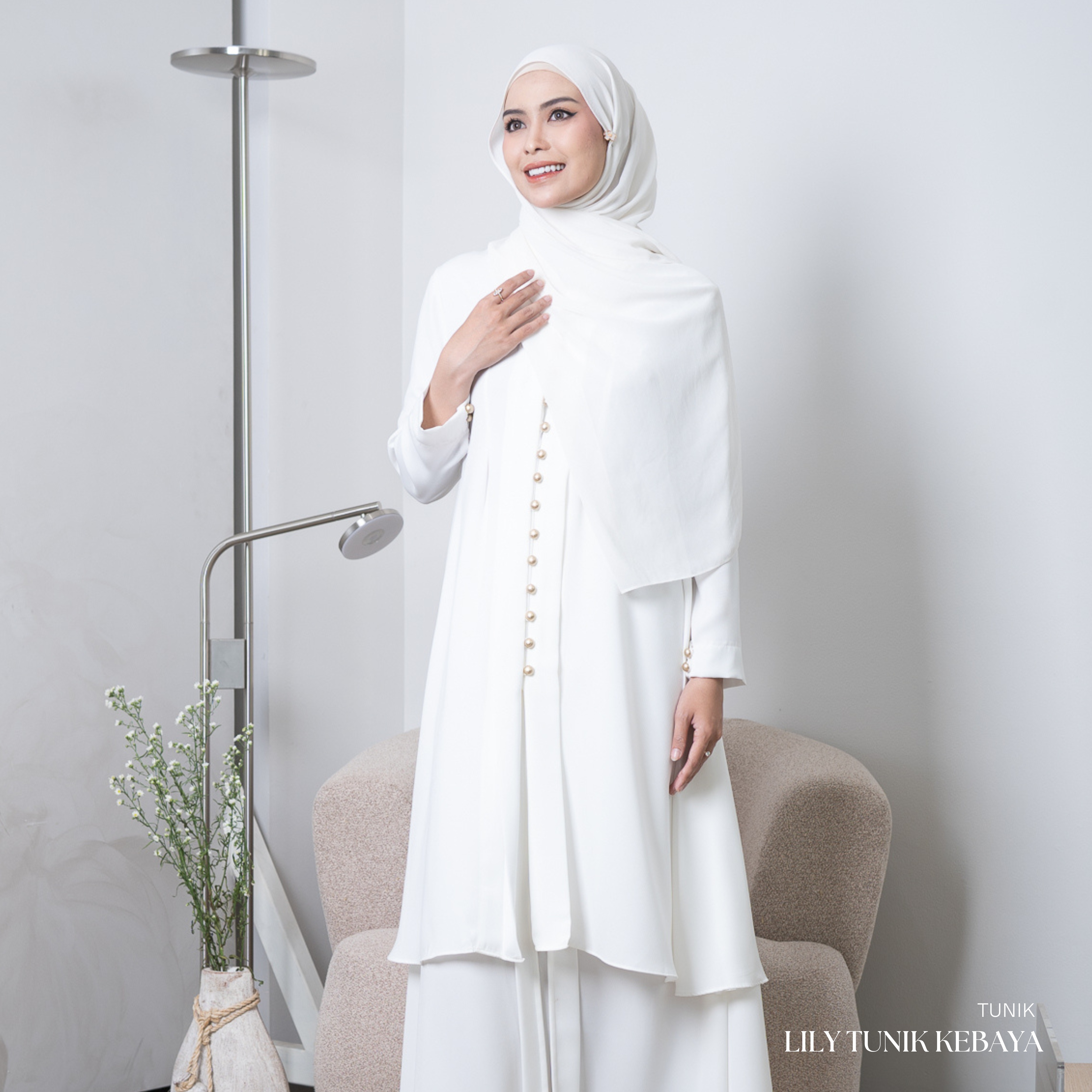 Evolvere - Lily Tunik/ATASAN SAJA/TUNIK SAJA/Kebaya Polos Baju Tunik Wanita Muslim