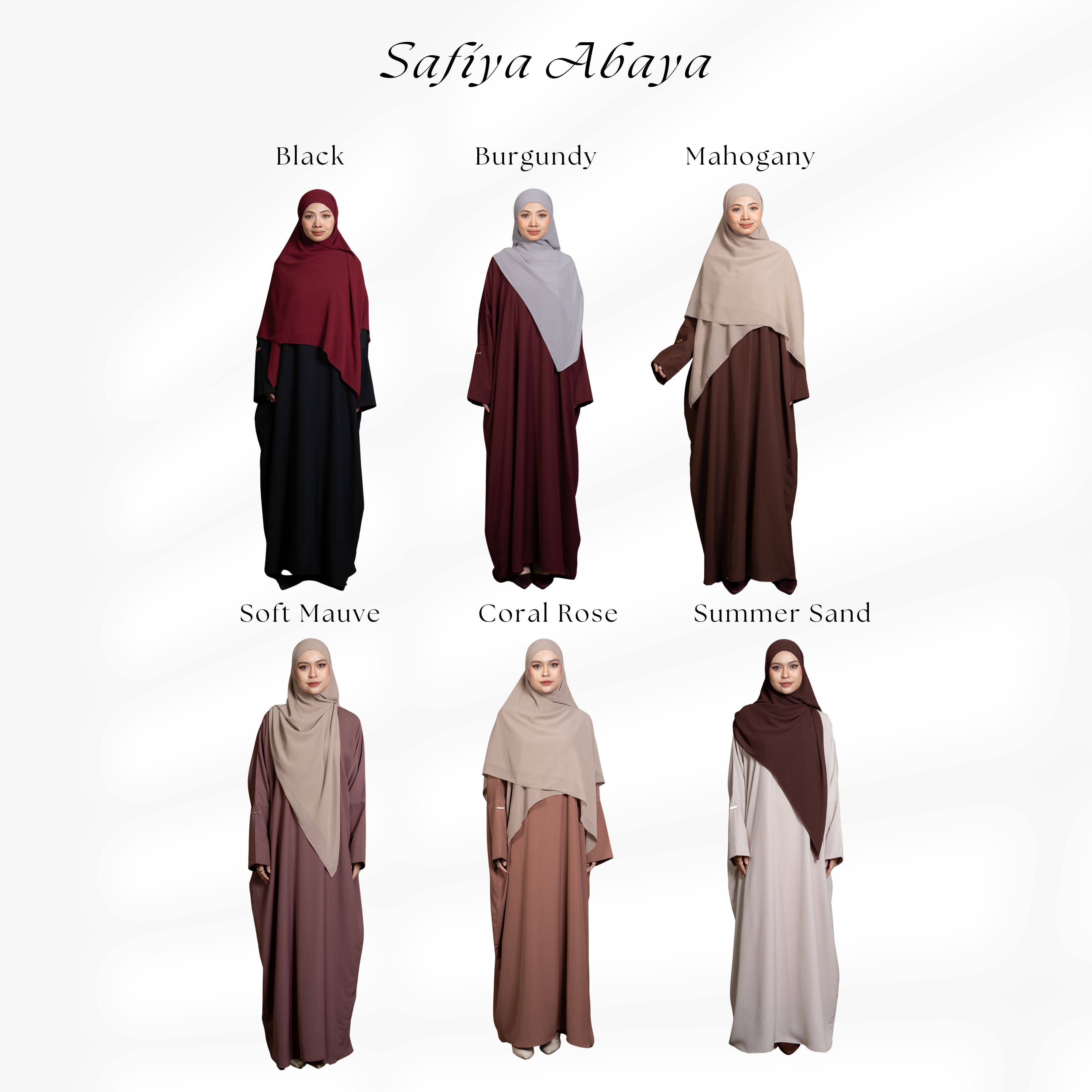 Evolvere-Safiya Abaya Basic Wanita Modest Timeliess Simple