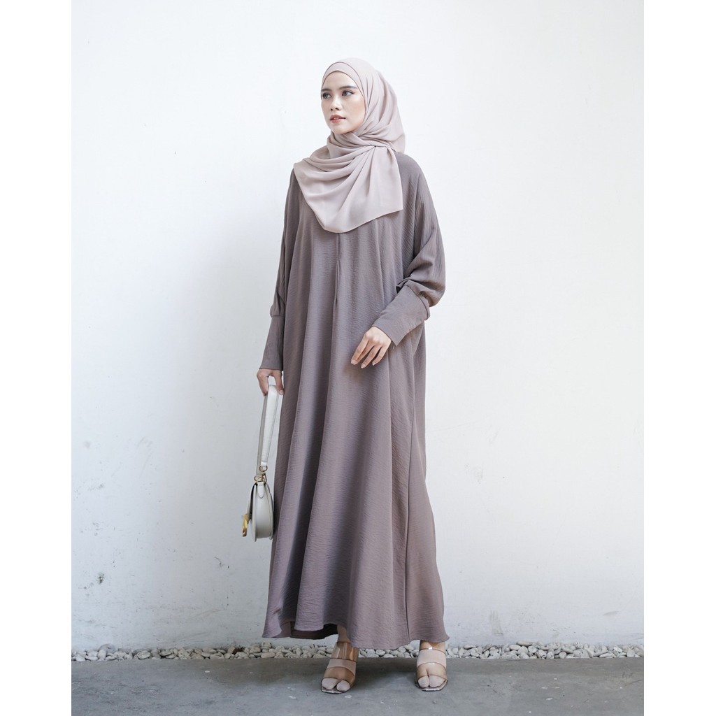 Miza - Shazia Dress Crinckle Fashion Muslim Gamis Wanita Busui Friendly All Size
