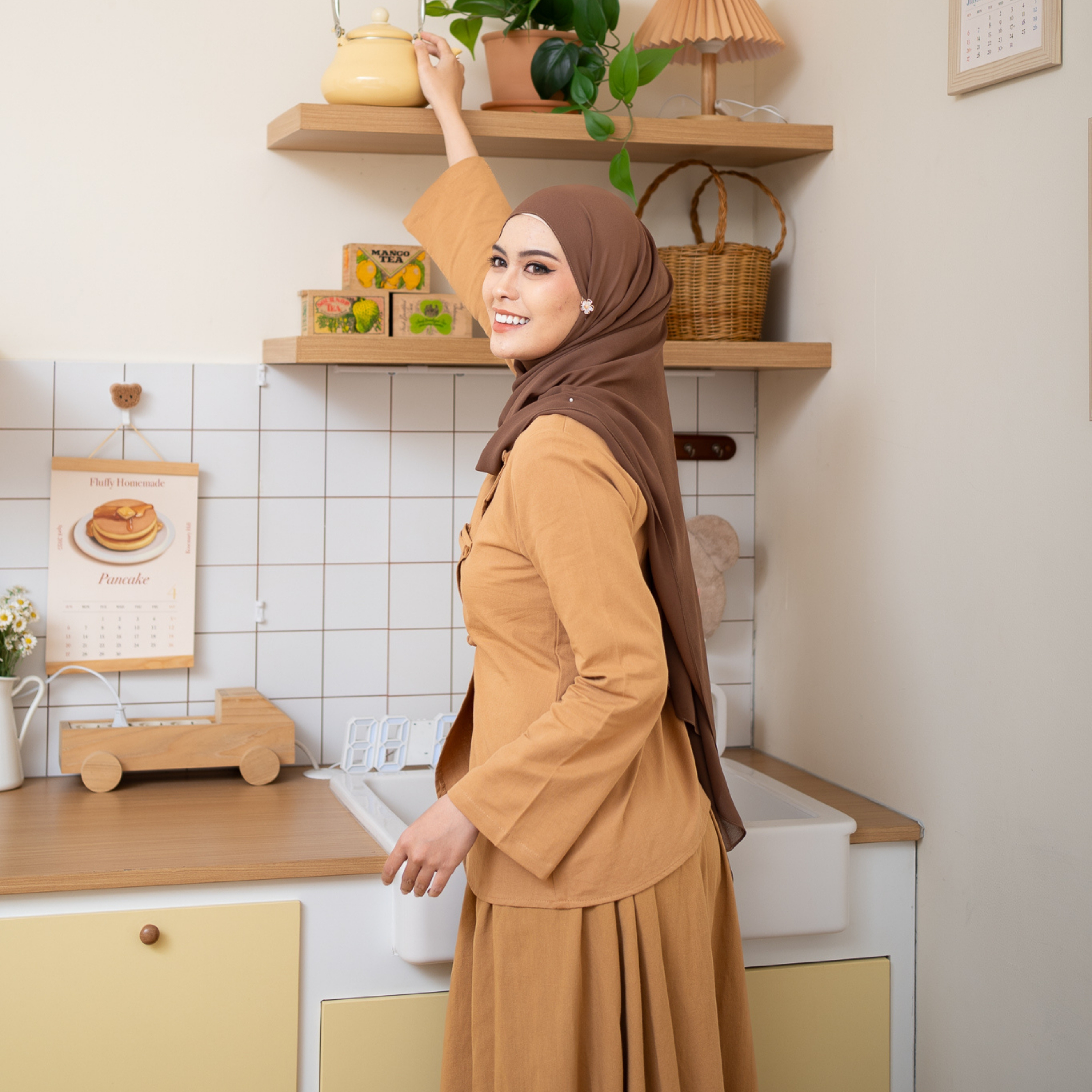 Evolvere - Yuina Blouse Top Cheongsam Linen Premium ( Atasan Saja )