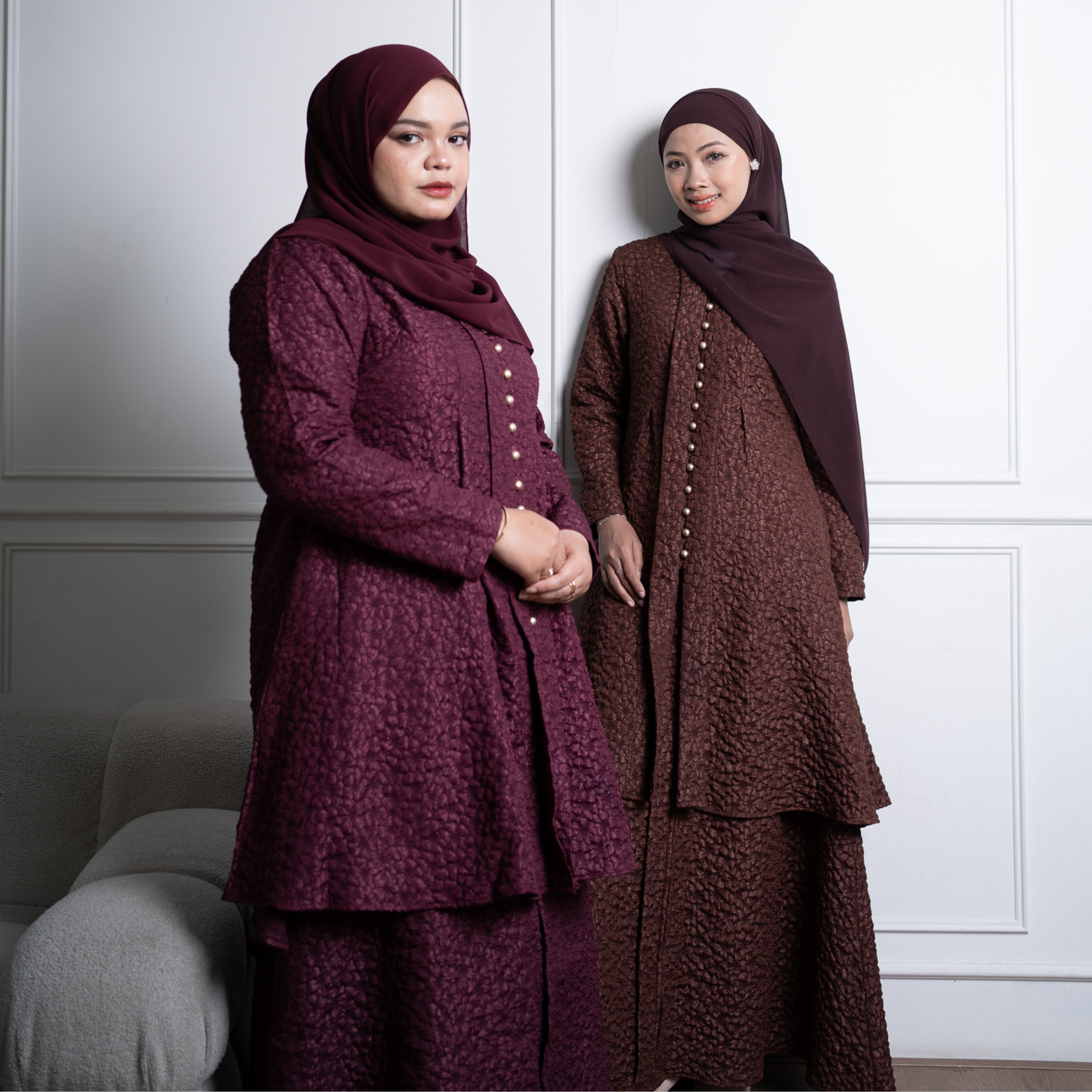 Evolvere - Rumi Setelan Kebaya Motif Flora Tunik dan Stelan Baju Kurung BOLD