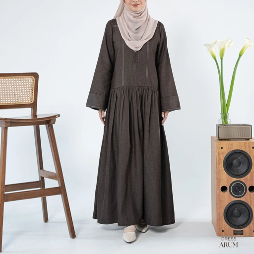 Image of Evolvere - Arum Denim Luxe Gamis Muslim Kekinian