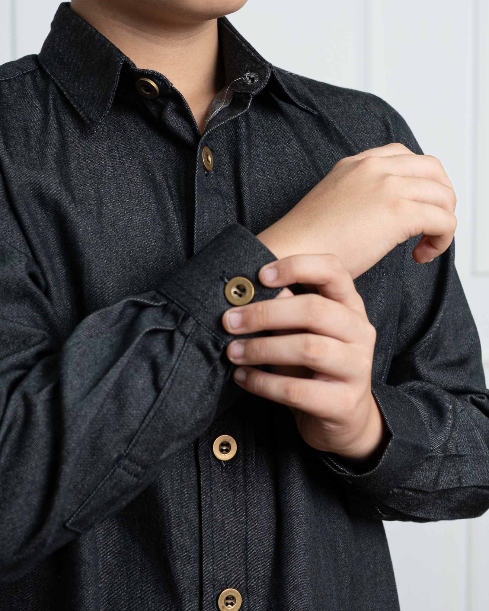 Evolvere - DHARMA Shirt Kemeja Denim Anak Lengan Panjang