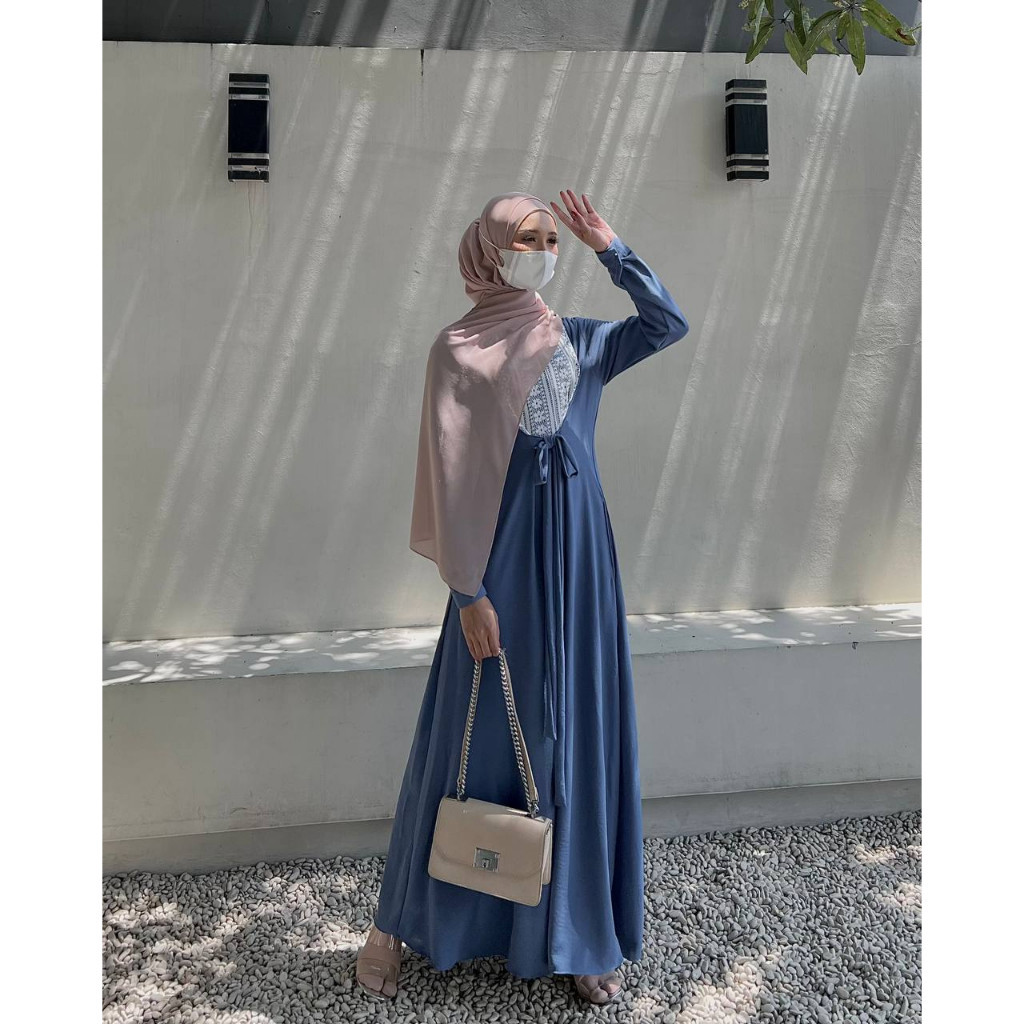 MIza - Indira Dress Pakaian Muslim Wanita Dress Gamis