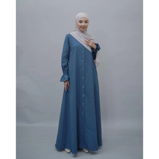 Image of Evolvere - Hawwa Dress Gamis Muslim Wanita Katun Linen