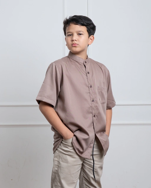 Image of Evolvere - Arka Kemeja/Koko Anak Laki laki Lengan Pendek
