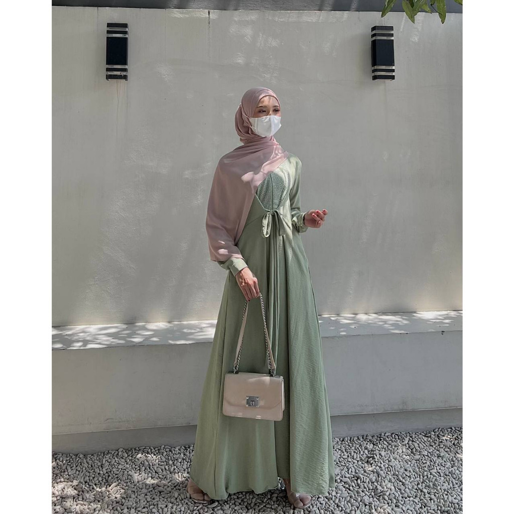 MIza - Indira Dress Pakaian Muslim Wanita Dress Gamis