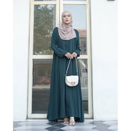 Image of Miza Label - Nashwa Dress Rayon Fashion Muslim Gamis Wanita All Size