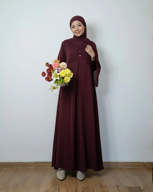 Image of Evolvere - Layla Dress Gamis Wanita Muslim SImple Busui