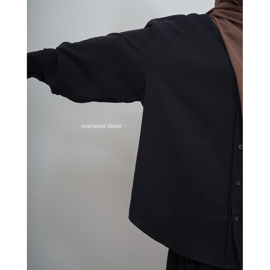 Evolvere - Kayla Shirt Kemeja Linen Oversize Simple For Daily ( KEMEJA SAJA )