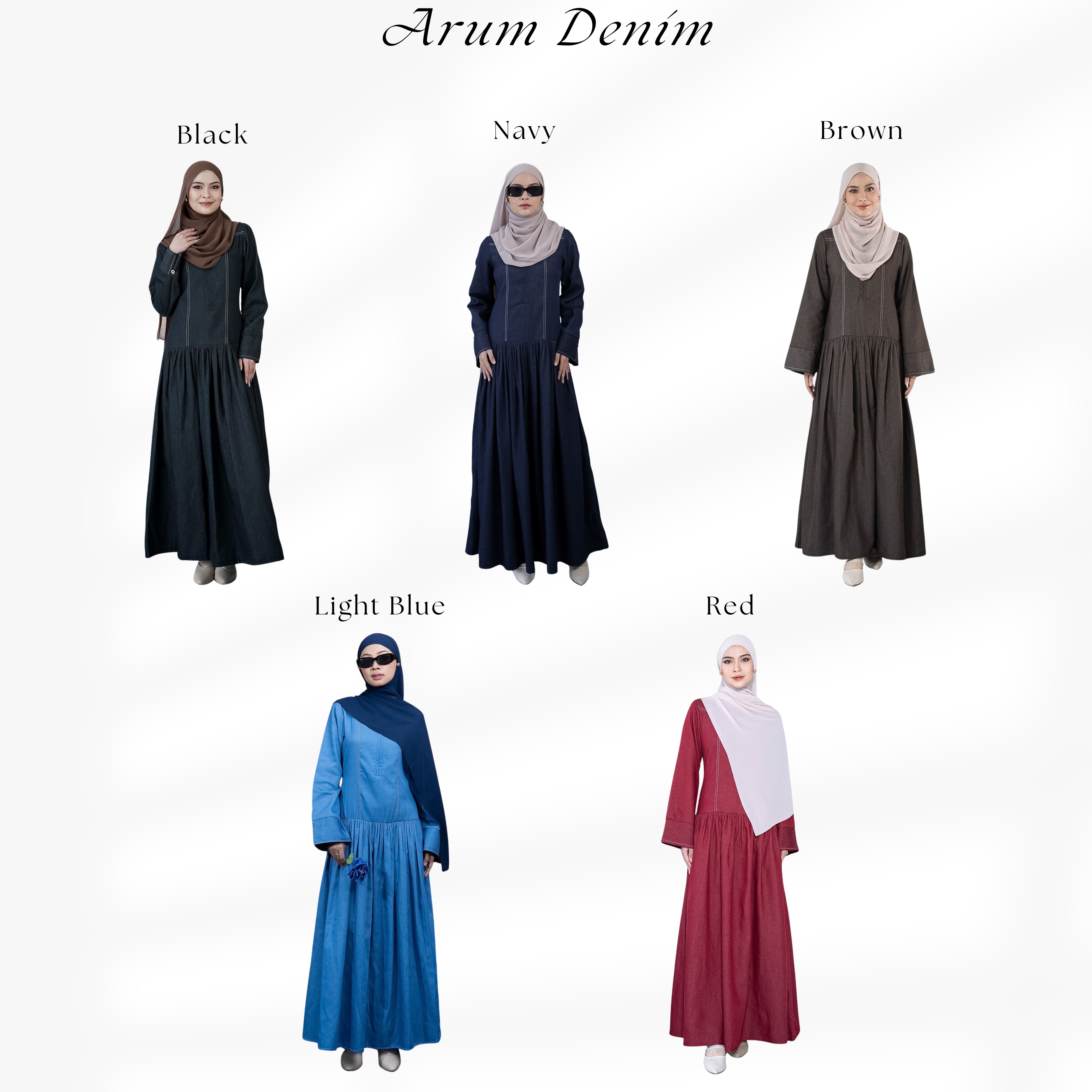 Evolvere - Arum Denim Luxe Gamis Muslim Kekinian