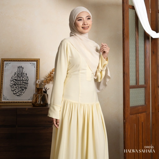 Evolvere - Halwa Dress Gamis Muslim Simple Elegant