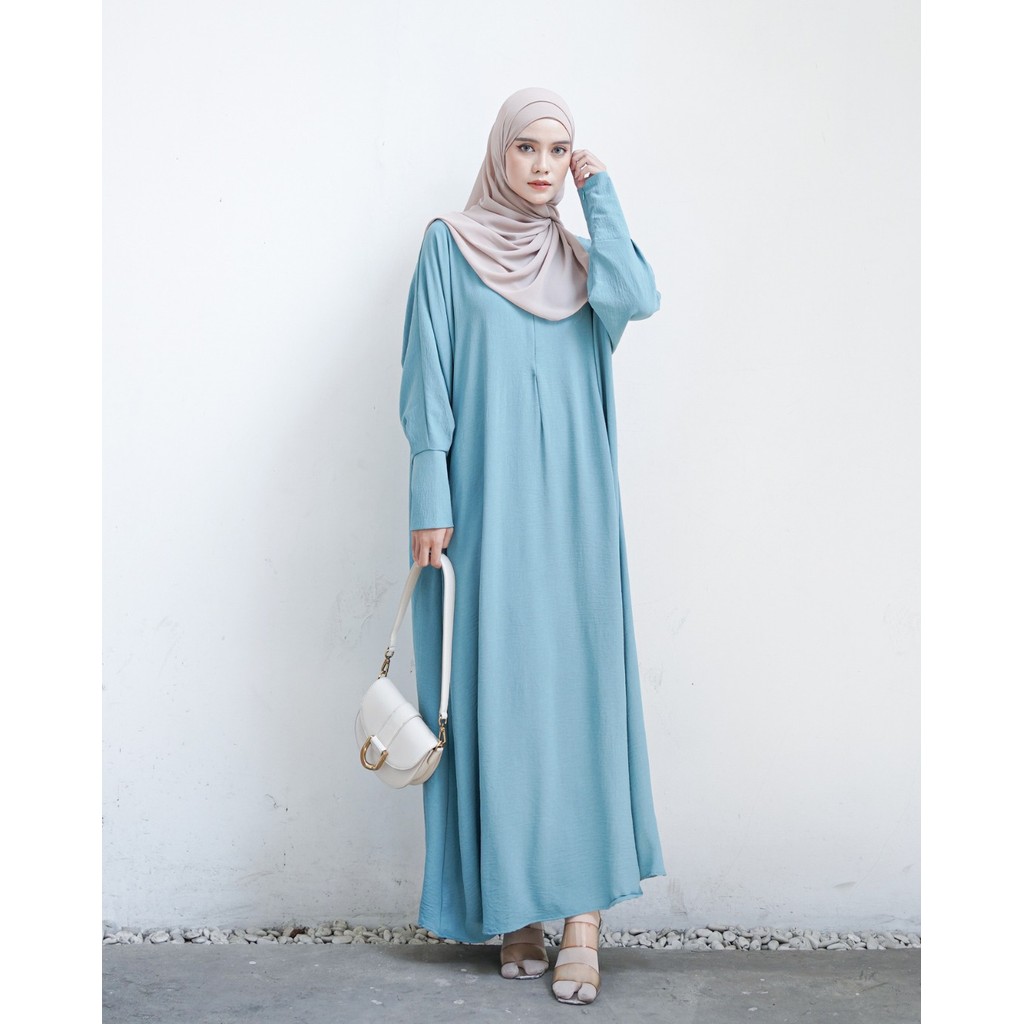Miza - Shazia Dress Crinckle Fashion Muslim Gamis Wanita Busui Friendly All Size