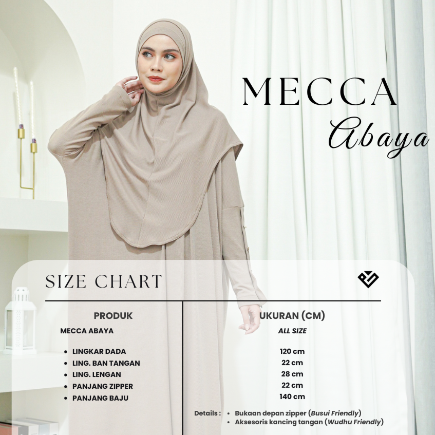 Evolvere - Mecca Abaya Muslim Rib Knit ( Abaya saja)