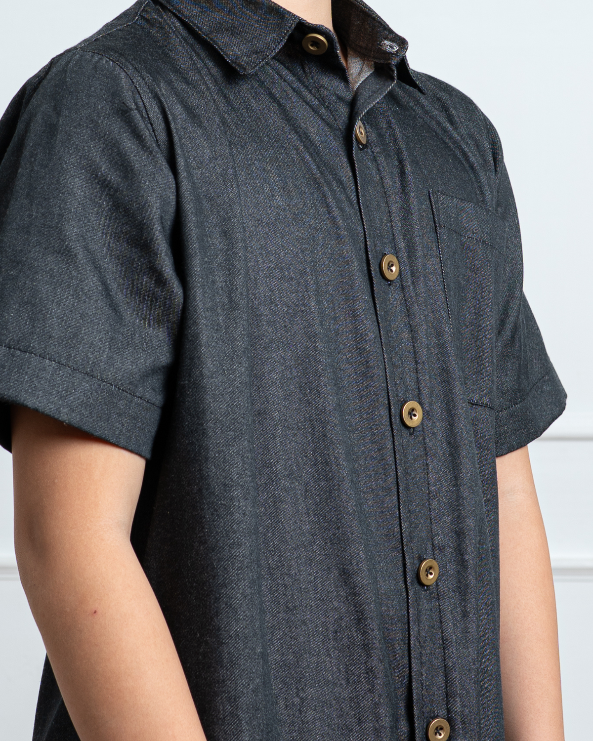 Evolvere - KAI Shirt Kemeja Denim Anak Lengan Pendek