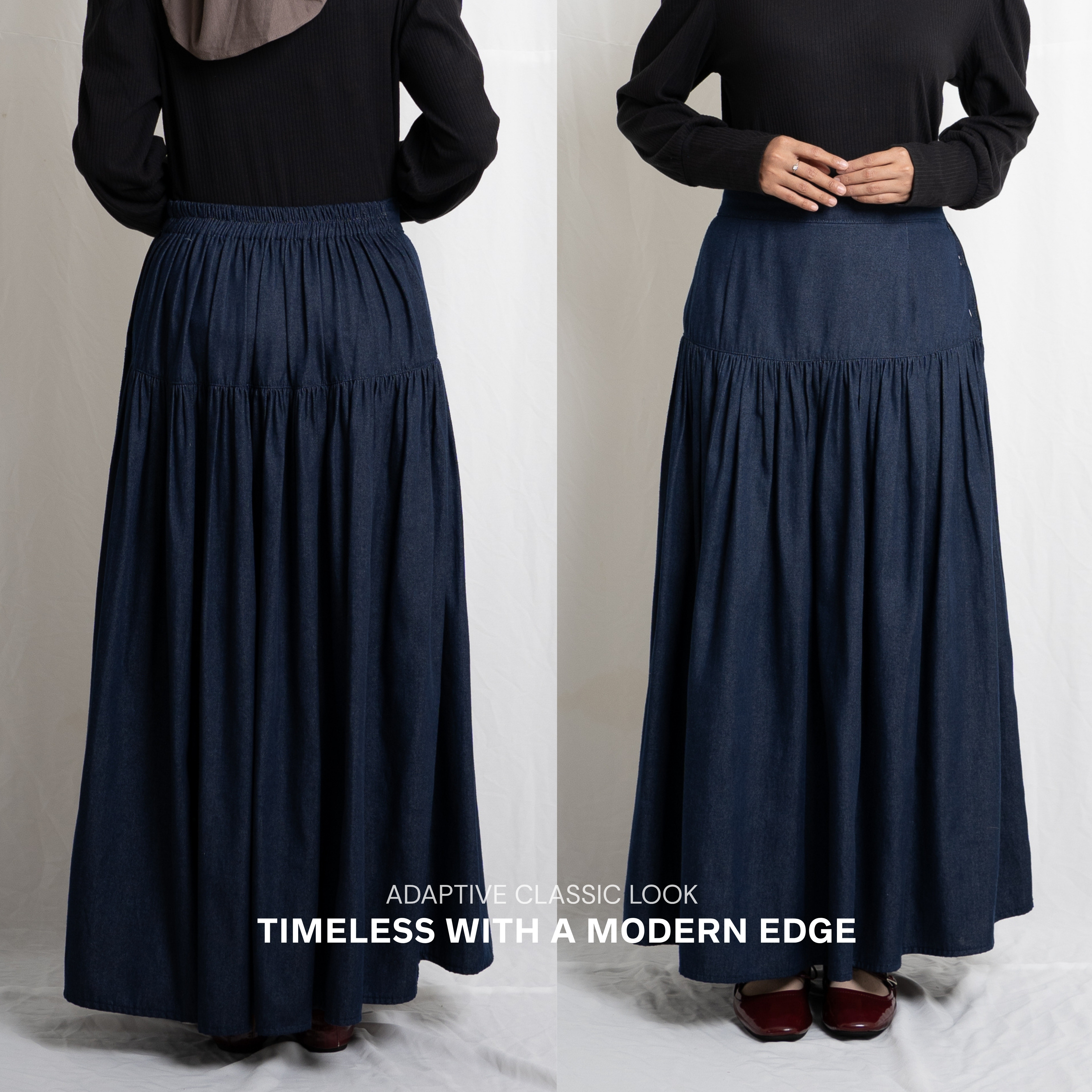 Evolvere - Kayla/Alana Skirt Denim/Rok Denim/Rok Kekinian ( bawahan saja )