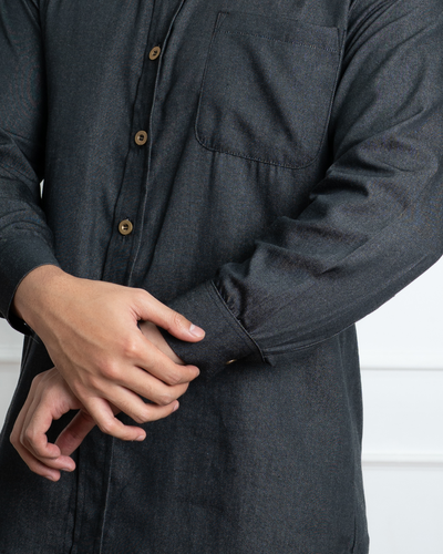 Evolvere - DHARMA Shirt Kemeja Denim Dewasa Lengan Panjang