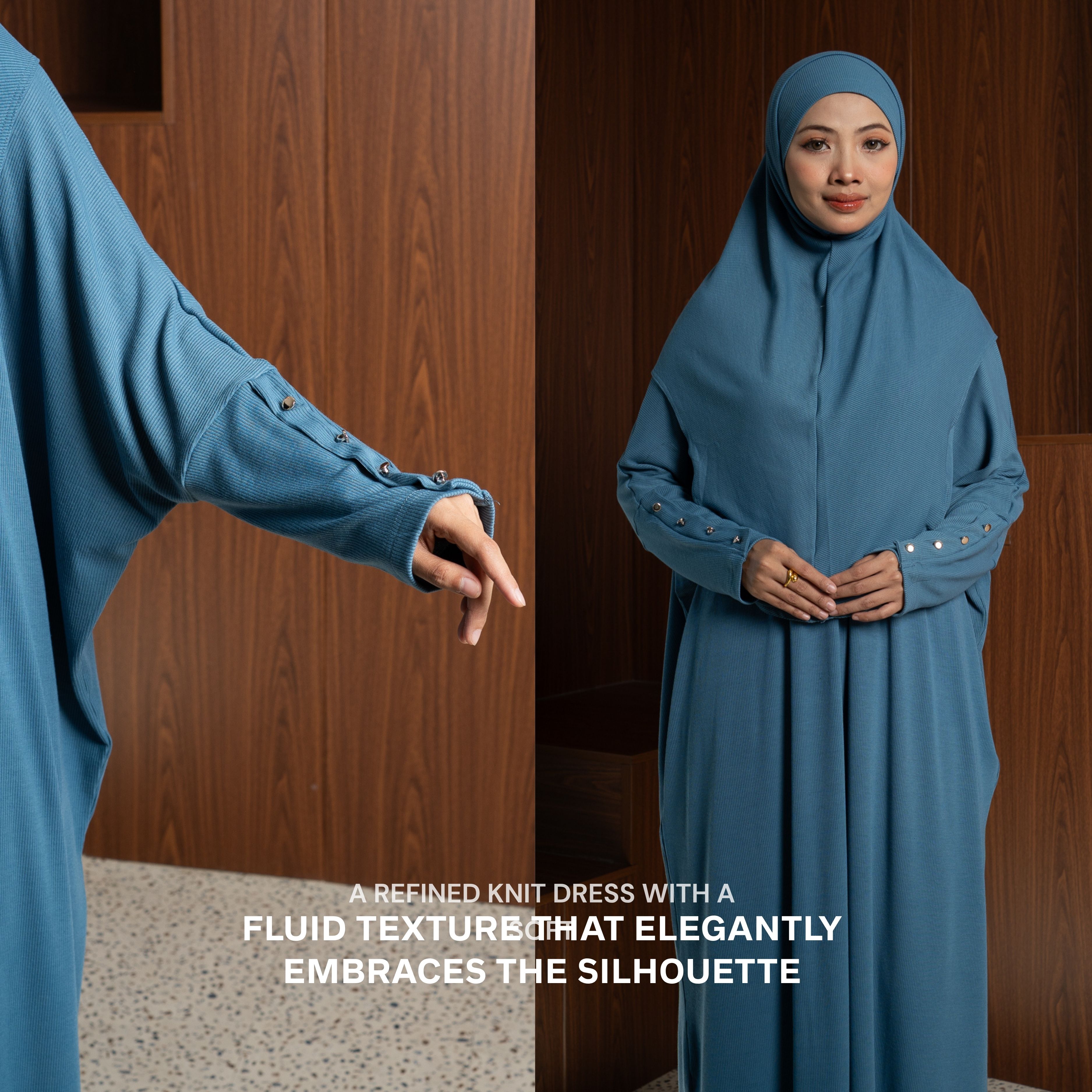 Evolvere - Mecca Abaya Set Dengan Bergo Daily Abaya Muslim NEW