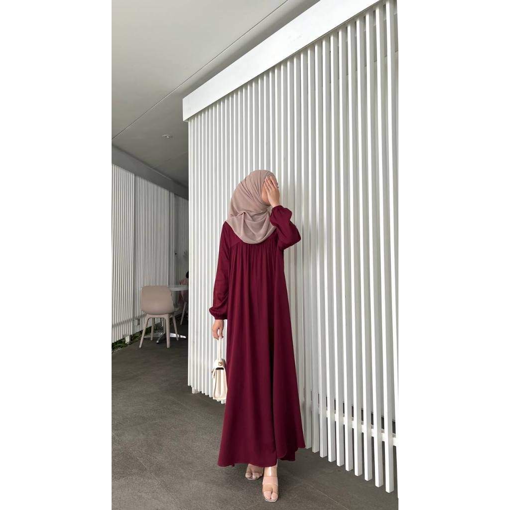Miza Label - Nashwa Dress Rayon Fashion Muslim Gamis Wanita All Size