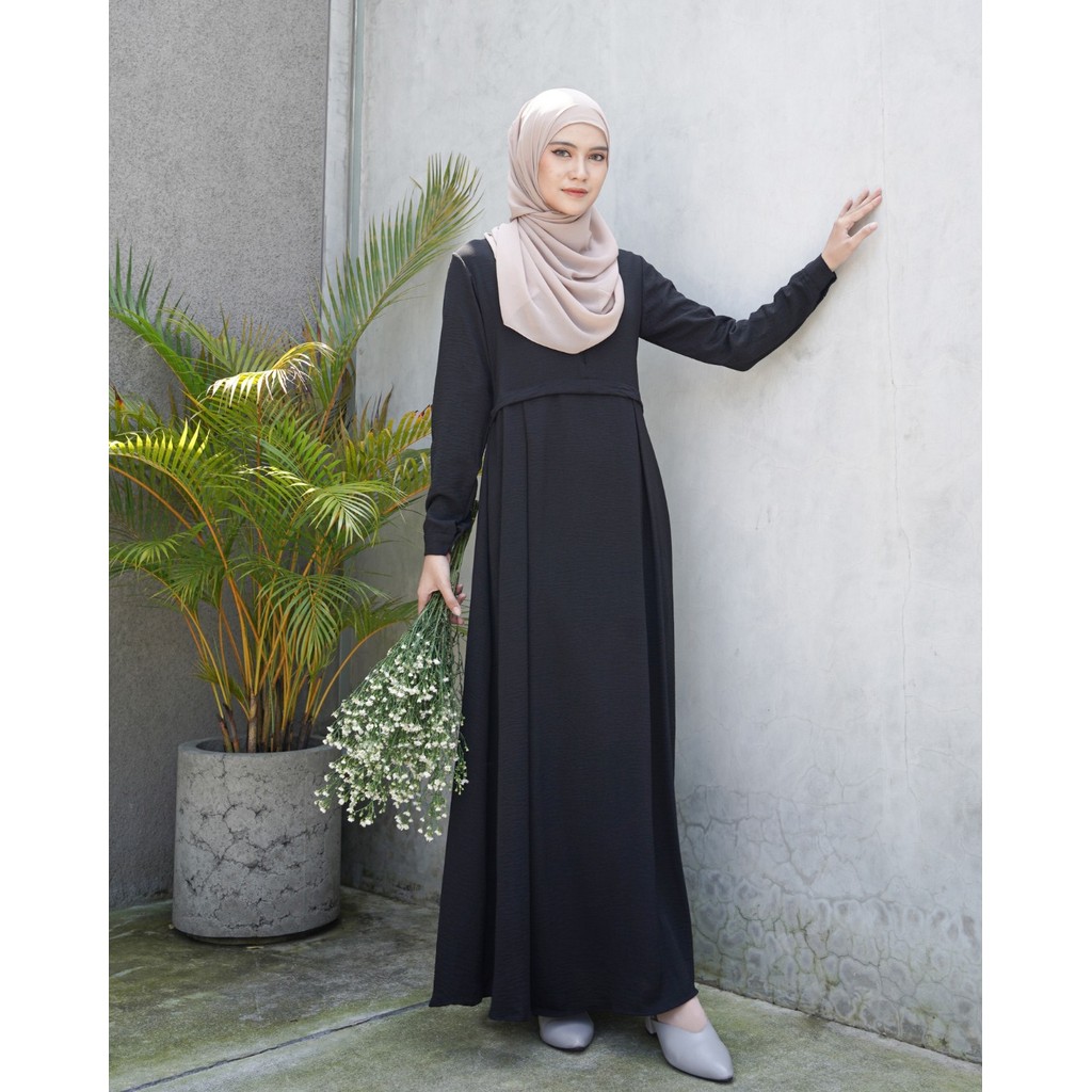 Miza - Alara Dress Crinkle Premium Gamis Wanita Simple