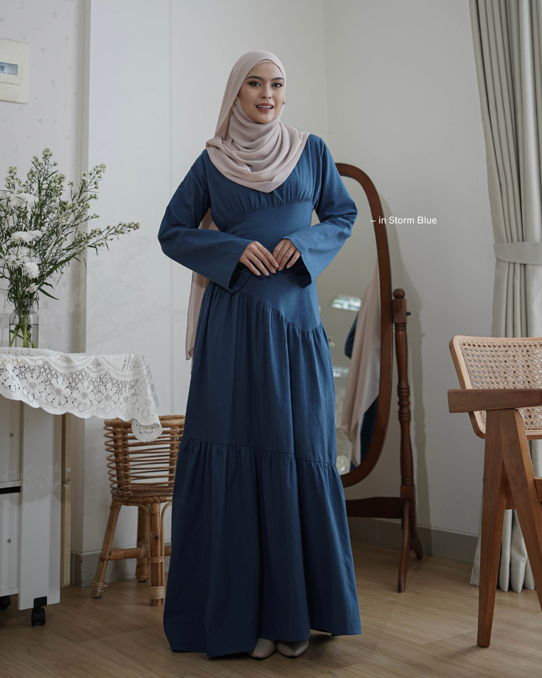 Evolvere - Rosella Dress Gamis Simple Kekinian Baju Lebaran Elegant
